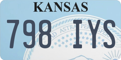 KS license plate 798IYS