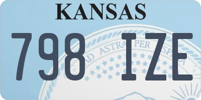 KS license plate 798IZE