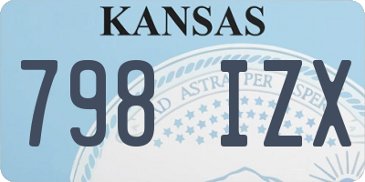 KS license plate 798IZX