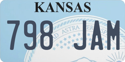 KS license plate 798JAM
