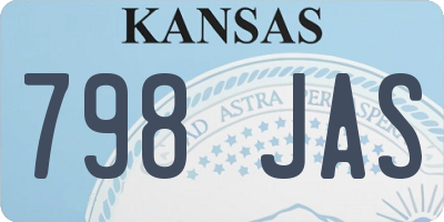 KS license plate 798JAS