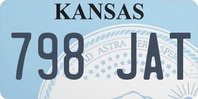 KS license plate 798JAT