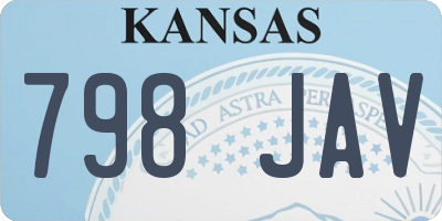 KS license plate 798JAV