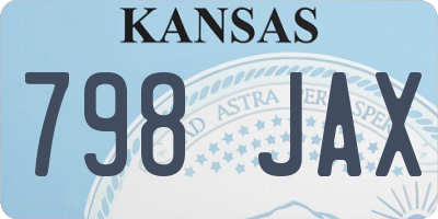 KS license plate 798JAX