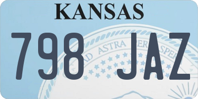 KS license plate 798JAZ
