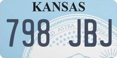 KS license plate 798JBJ