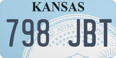 KS license plate 798JBT