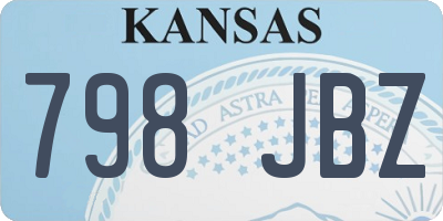 KS license plate 798JBZ