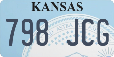 KS license plate 798JCG