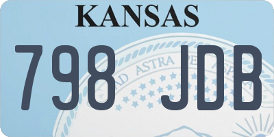 KS license plate 798JDB