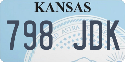 KS license plate 798JDK
