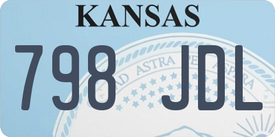 KS license plate 798JDL