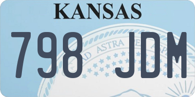 KS license plate 798JDM