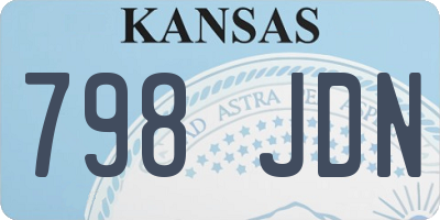 KS license plate 798JDN