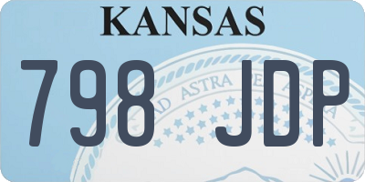 KS license plate 798JDP