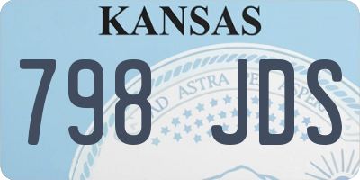 KS license plate 798JDS