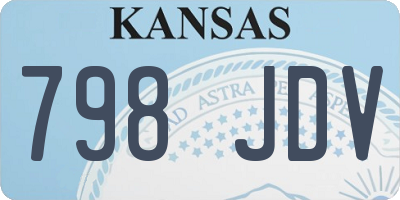 KS license plate 798JDV