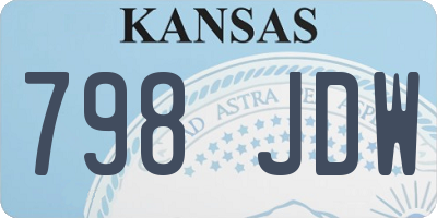 KS license plate 798JDW