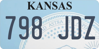 KS license plate 798JDZ