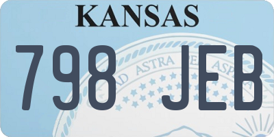 KS license plate 798JEB