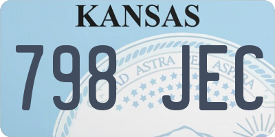 KS license plate 798JEC