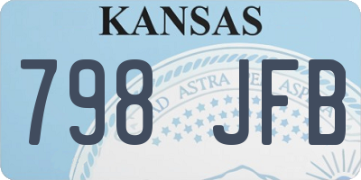 KS license plate 798JFB