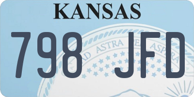 KS license plate 798JFD