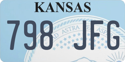 KS license plate 798JFG