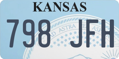 KS license plate 798JFH