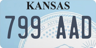 KS license plate 799AAD