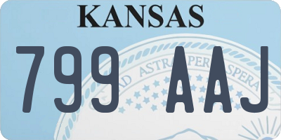 KS license plate 799AAJ