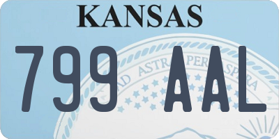 KS license plate 799AAL
