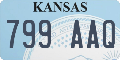 KS license plate 799AAQ