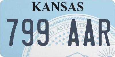 KS license plate 799AAR