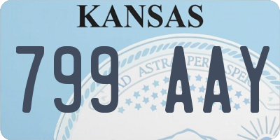 KS license plate 799AAY