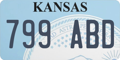 KS license plate 799ABD