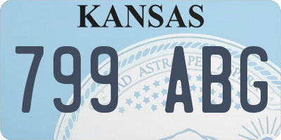 KS license plate 799ABG