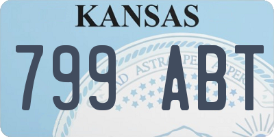 KS license plate 799ABT