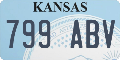 KS license plate 799ABV