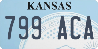 KS license plate 799ACA