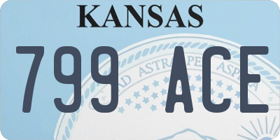 KS license plate 799ACE