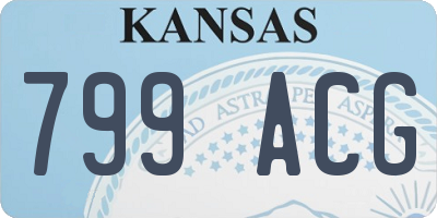 KS license plate 799ACG