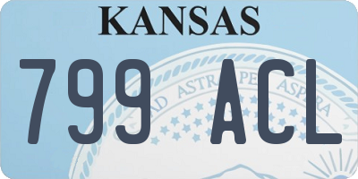 KS license plate 799ACL