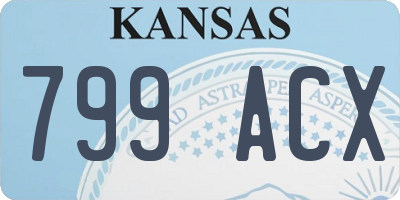 KS license plate 799ACX