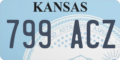KS license plate 799ACZ