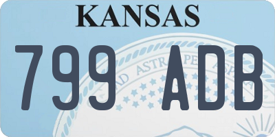 KS license plate 799ADB