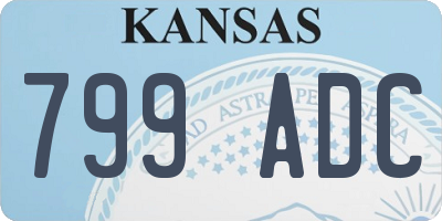 KS license plate 799ADC