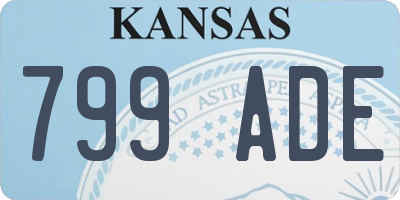 KS license plate 799ADE