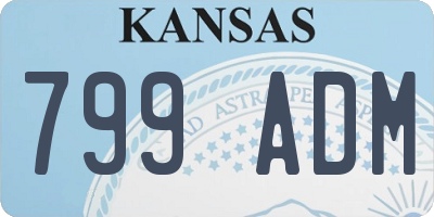 KS license plate 799ADM