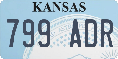 KS license plate 799ADR